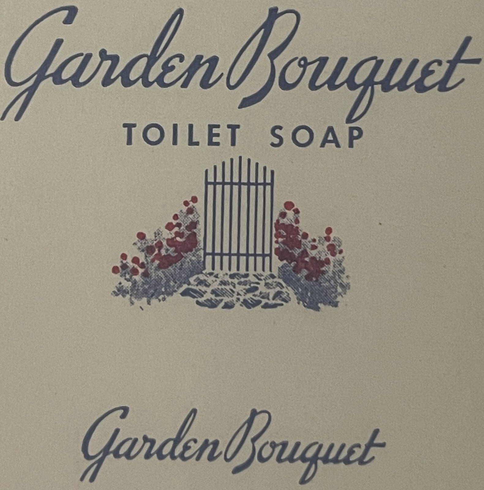 Antique 1920s-50s Rare Garden Bouquet Toilet Soap Label 🧼 Manhattan, NY