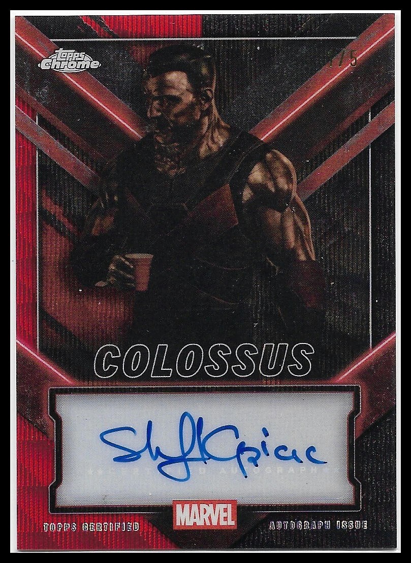 Colossus RED Auto 2025 Topps Marvel Deadpool Chrome 1/5 (Alpha) Stefan Kapicic