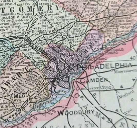 Vintage 1900 PENNSYLVANIA Map 14 Vintage 1900 PENNSYLVANIA Map 14