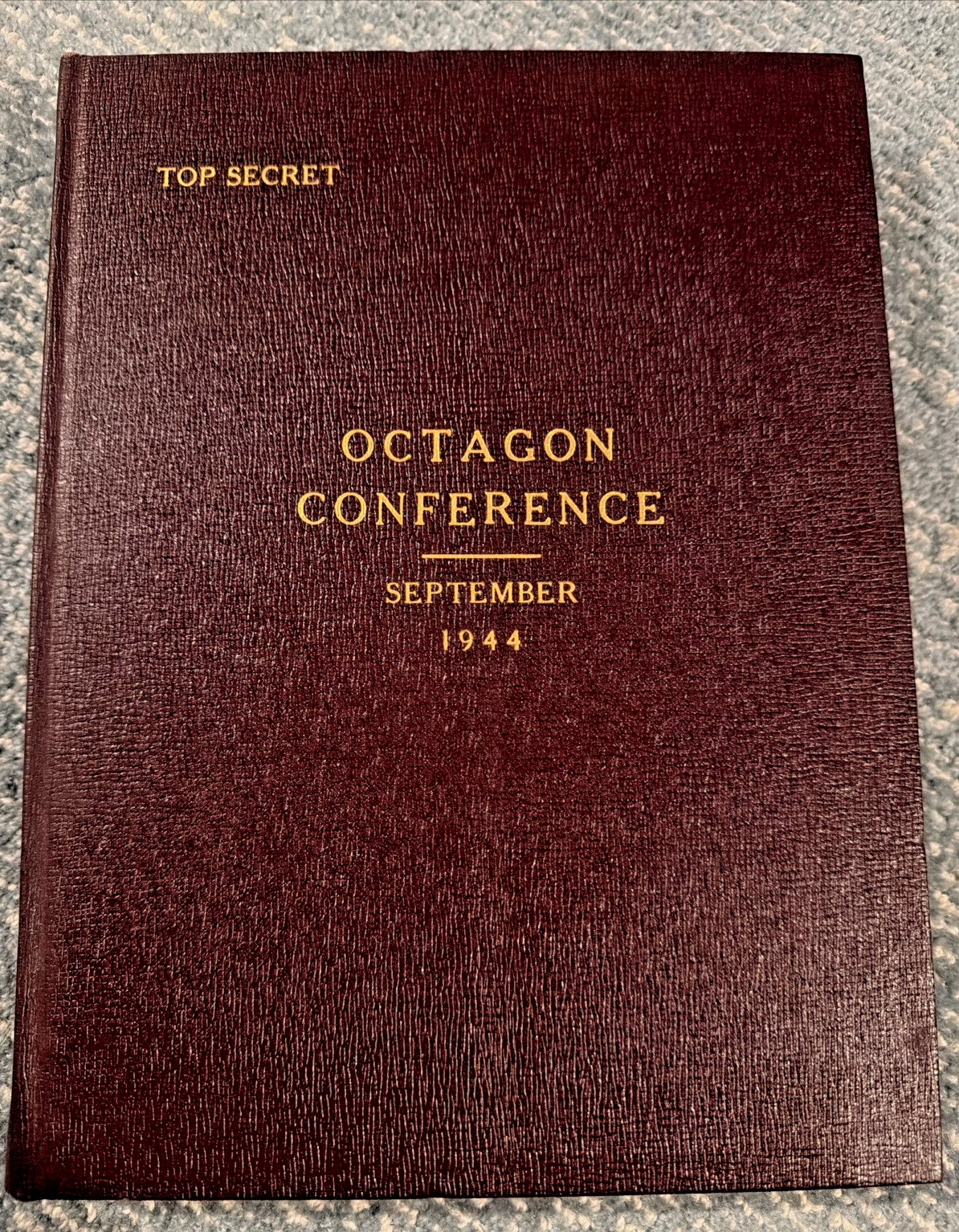 *ORIGINAL* 1944 WWII OCTAGON Quebec TOP SECRET D-Day OVERLORD CCS Copy 55