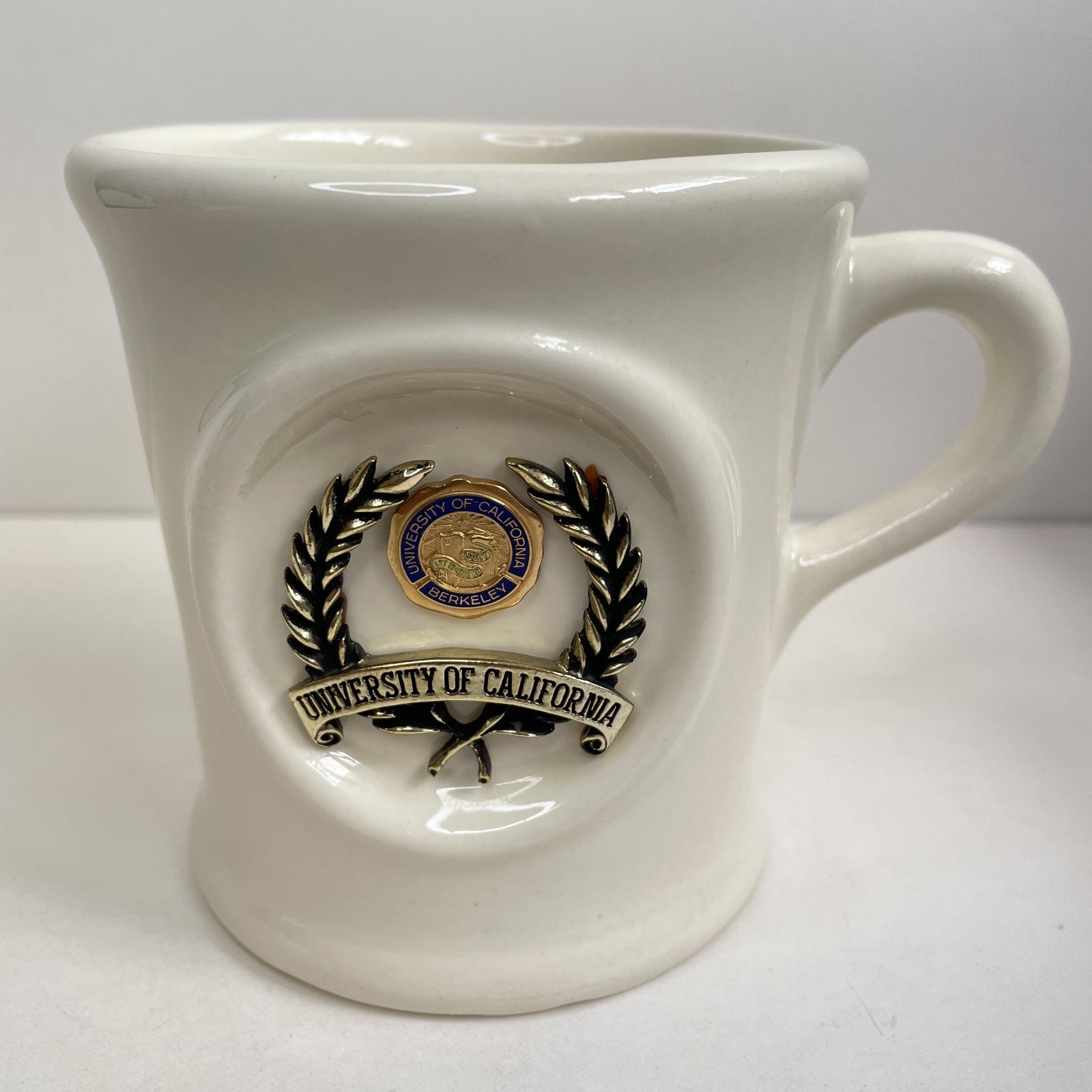 Vintage University of California Metal Seal White Coffee Mug-Berkeley, CA Vintage University of California Metal Seal White Coffee Mug-Berkeley, CA