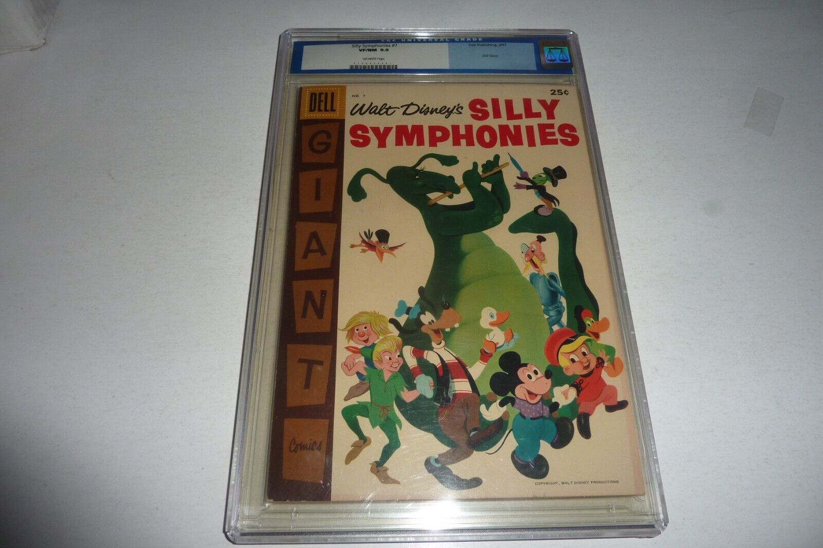 SILLY SYMPHONIES #7 DELL Giant 1957 DISNEY Silver Age Comic CGC 9.0 OWP