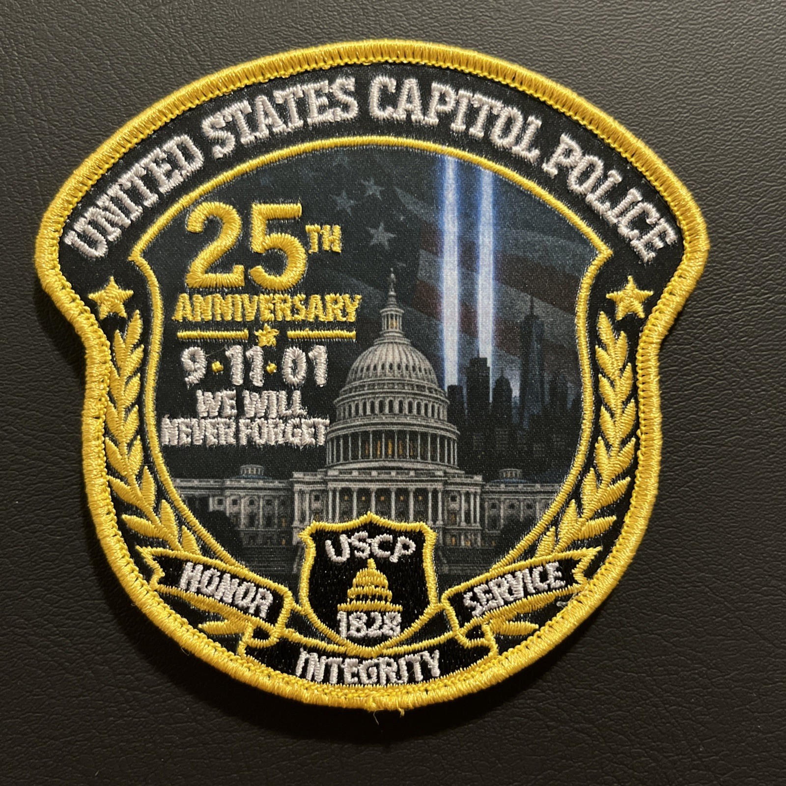 September 11 (9/11/01) 25th Anniversary_U.S. Capitol Police Shoulder Patch September 11 (9/11/01) 25th Anniversary_U.S. Capitol Police Shoulder Patch