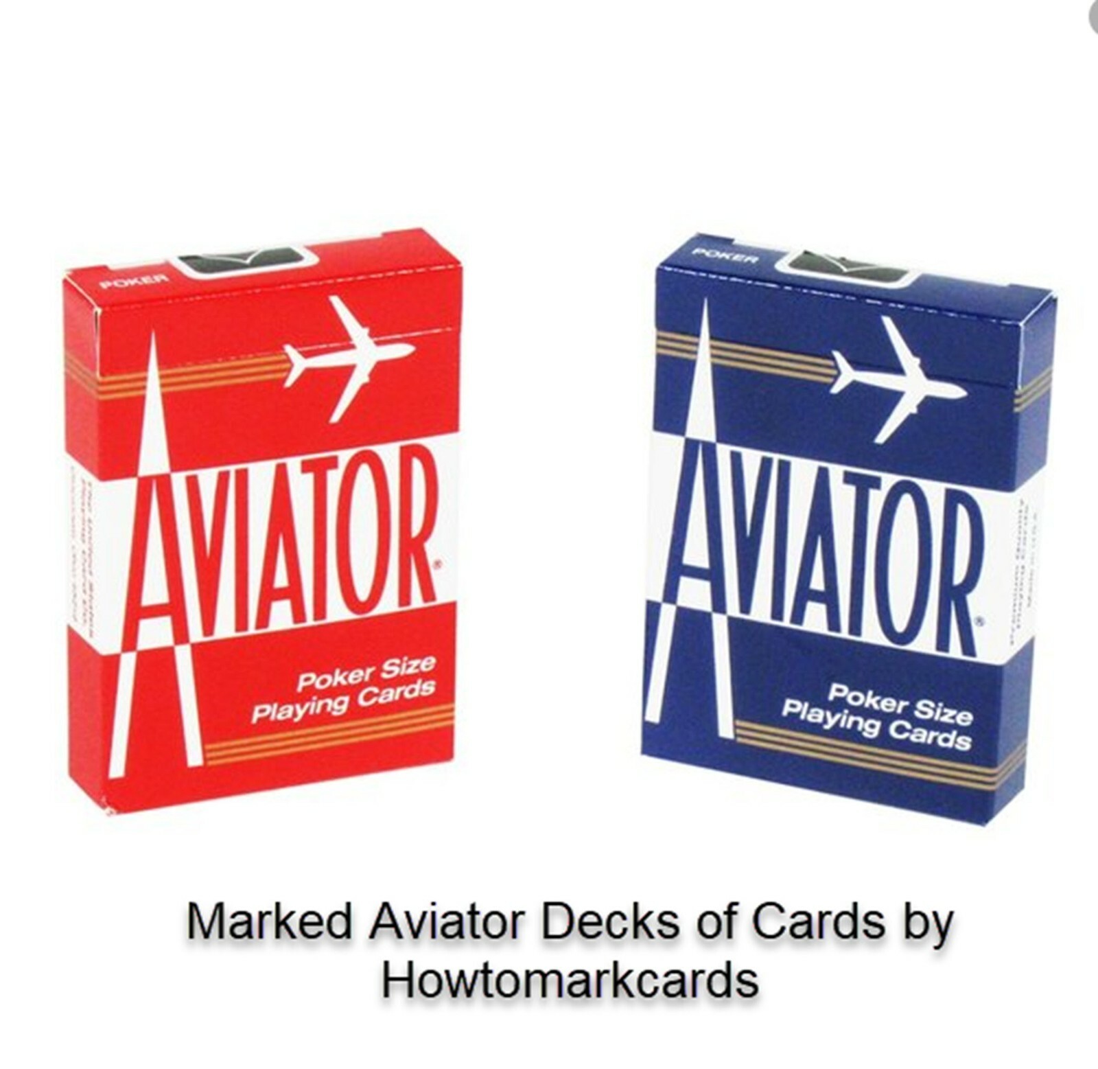 Infrared Marked Aviator Standard cards number\'s & suite Luminous Ink - magic