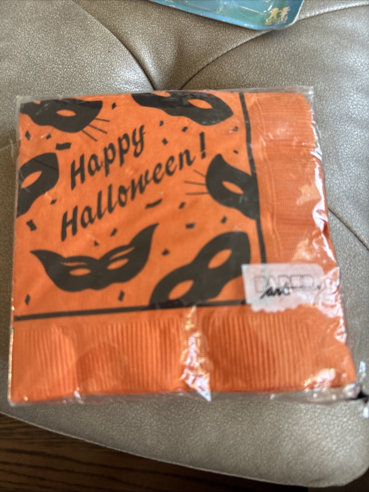 Vintage Halloween Paper Napkins “50” New Sealed Mask By Paper Art
