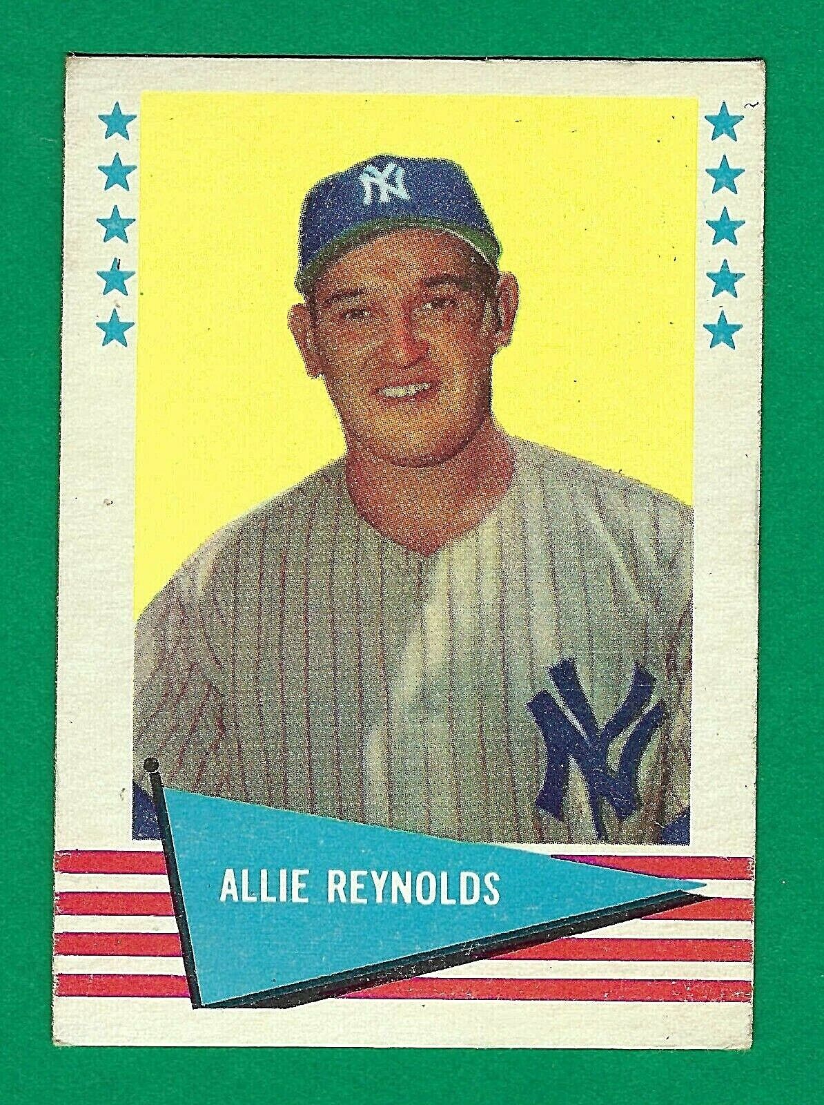 1961 Fleer Baseball Greats - #69 Allie Reynolds - Indians, Yankees - ScoCards