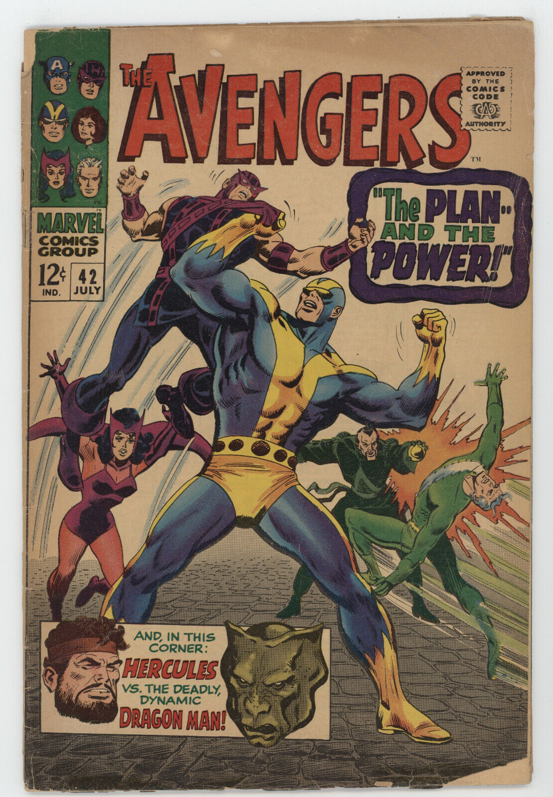 Avengers 42 1st Series Marvel 1967 GD Goliath Hercules Captain America 