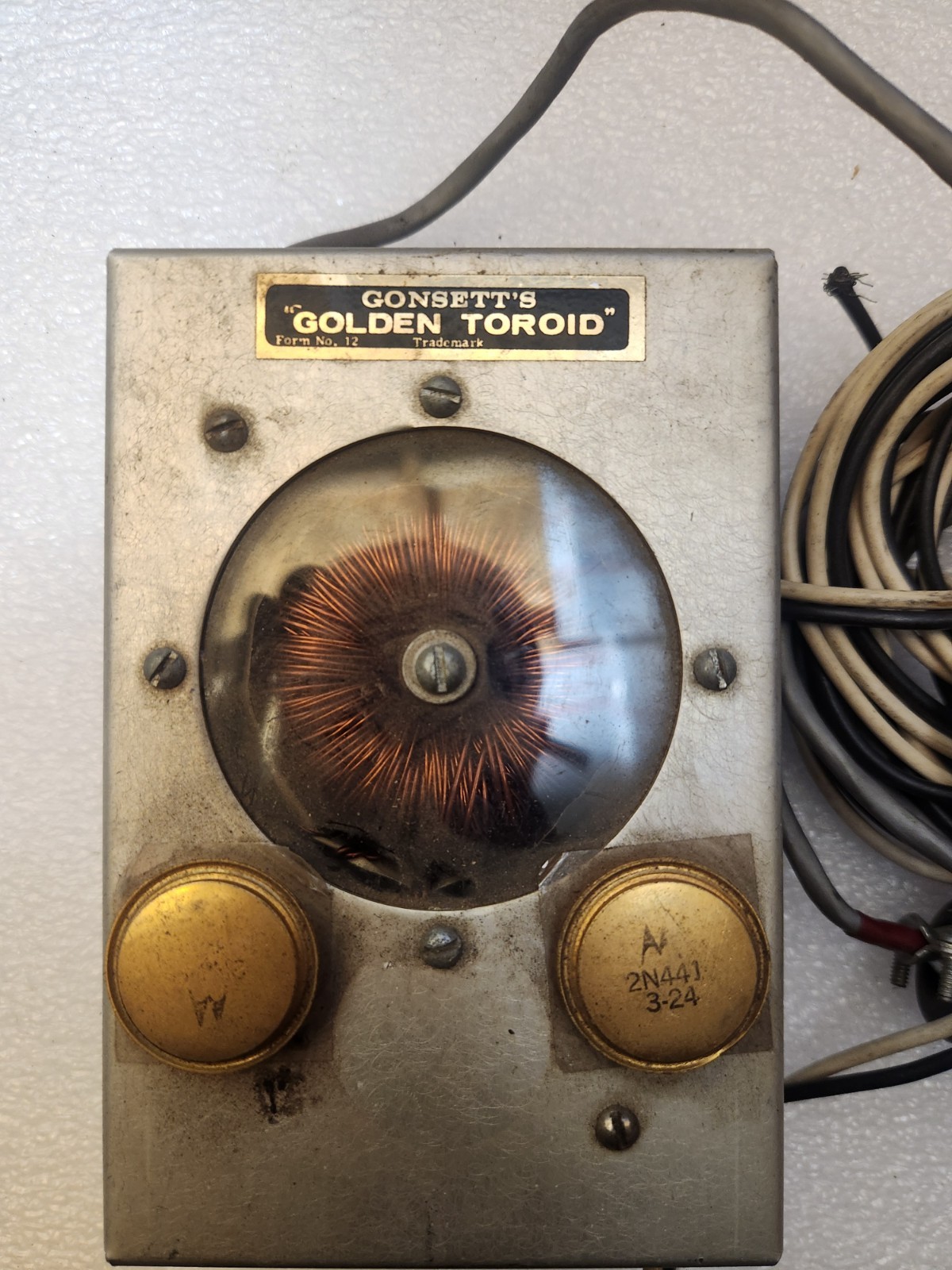 Vintage Gonset Golden Toroid Mobile DC Power Supply Transistor Ham Radio 2N441