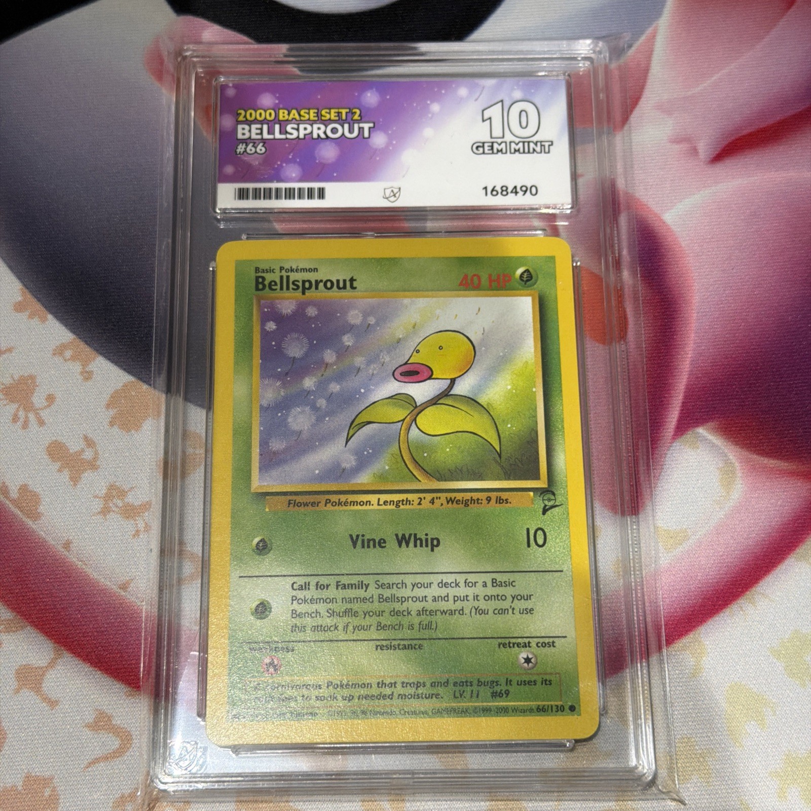 2000 POKEMON BASE SET 2 #66 BELLSPROUT ACE 10 2000 POKEMON BASE SET 2 #66 BELLSPROUT ACE 10