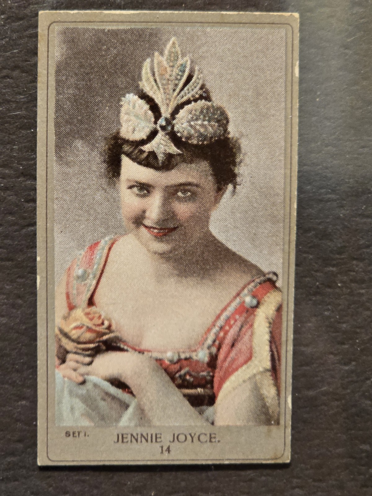 1890 KINNEY, SWEET CAPORAL, N210 ACTRESSES (SET 1): #14 JENNIE JOYCE (RARE) 1890 KINNEY, SWEET CAPORAL, N210 ACTRESSES (SET 1): #14 JENNIE JOYCE (RARE)