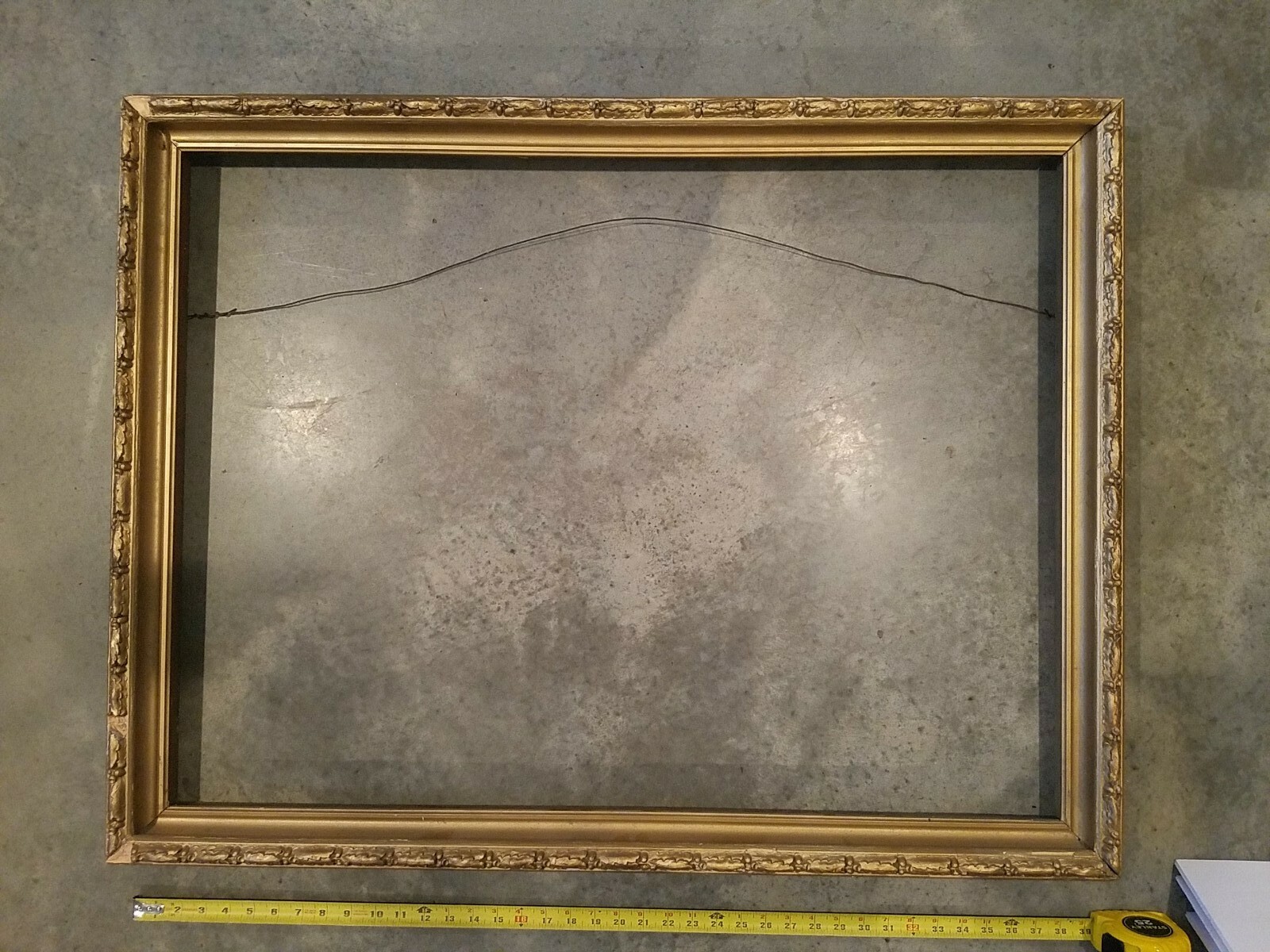 Nice 19th Century AMERICAN GILDED painting or mirror FRAME ACORN PATTERN 27 x 36 Nice 19th Century AMERICAN GILDED painting or mirror FRAME ACORN PATTERN 27 x 36