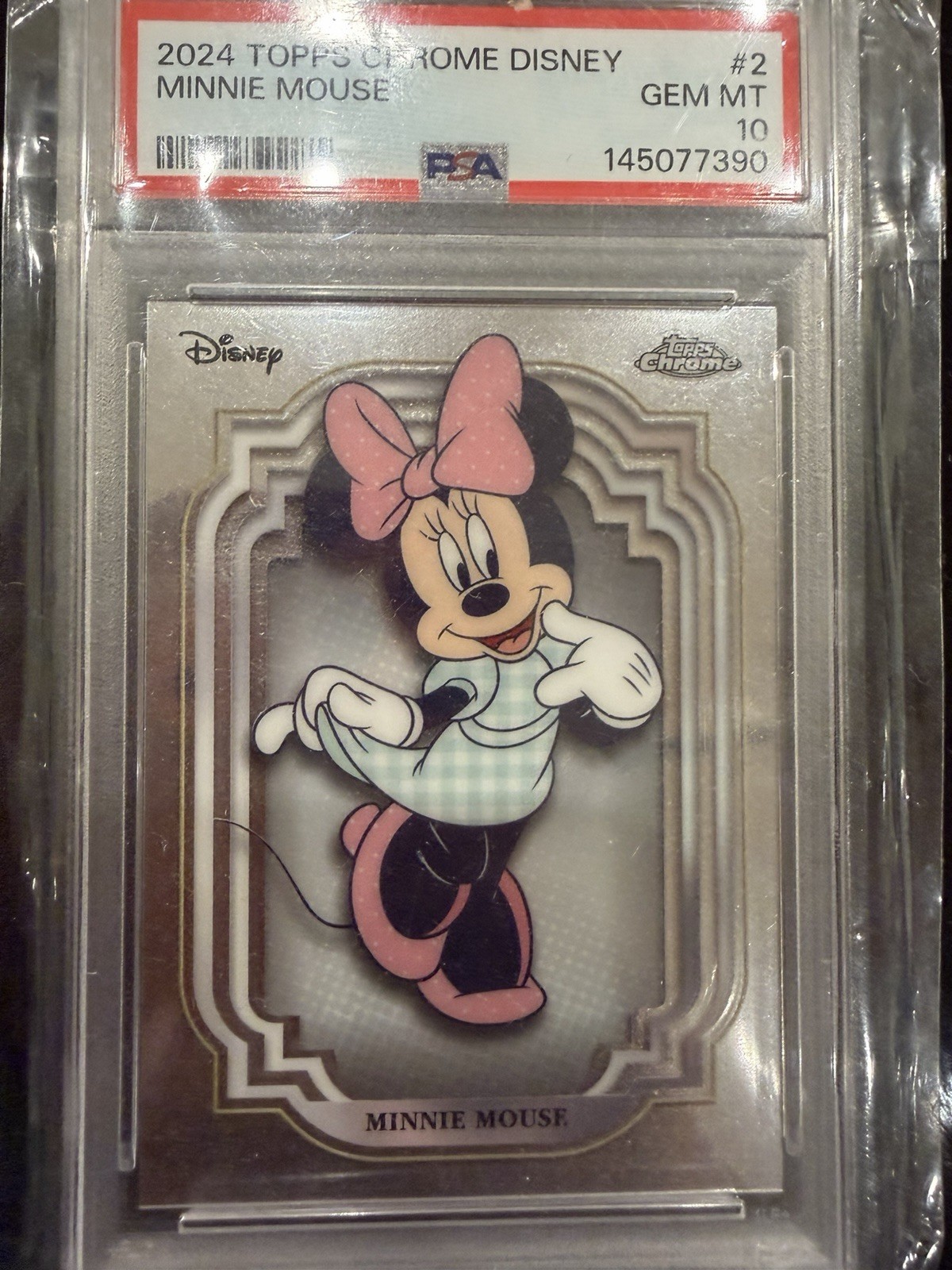 2024 TOPPS CHROME DISNEY #2 MINNIE MOUSE PSA 10 2024 TOPPS CHROME DISNEY #2 MINNIE MOUSE PSA 10