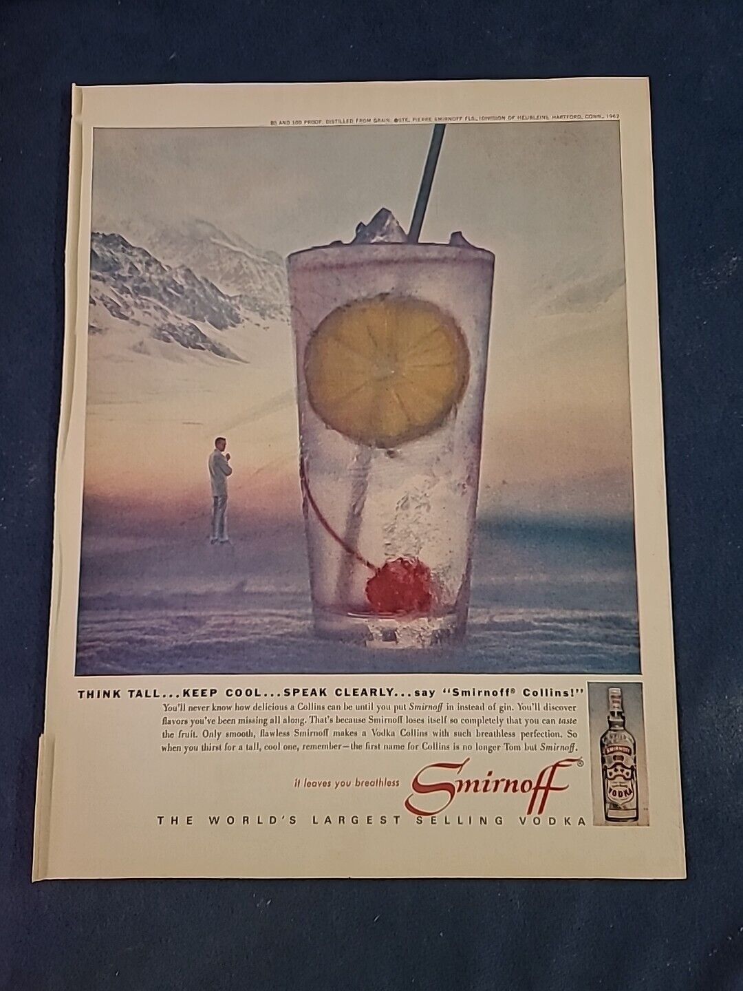 SMIRNOFF Vodka - Vintage 1962 Magazine Ad Alcohol