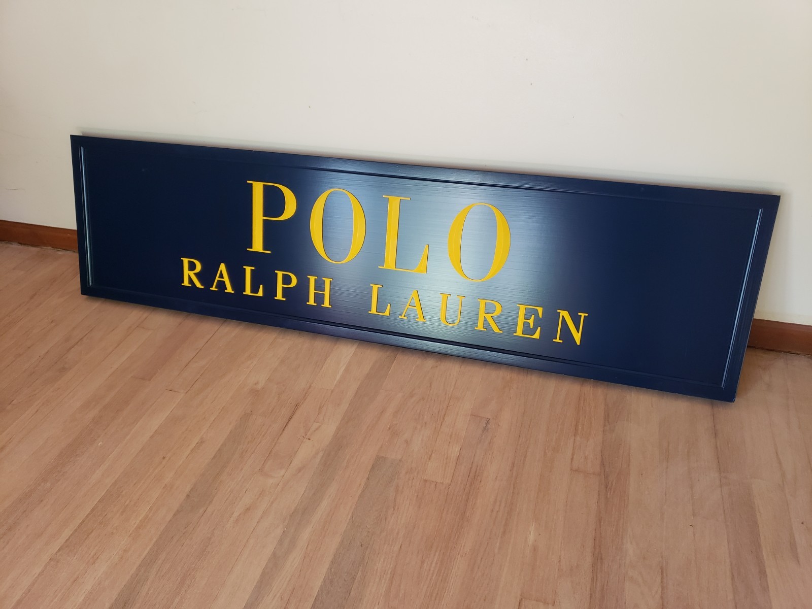 Polo RALPH LAUREN Wooden Retail Display Advertising Sign Polo RALPH LAUREN Wooden Retail Display Advertising Sign
