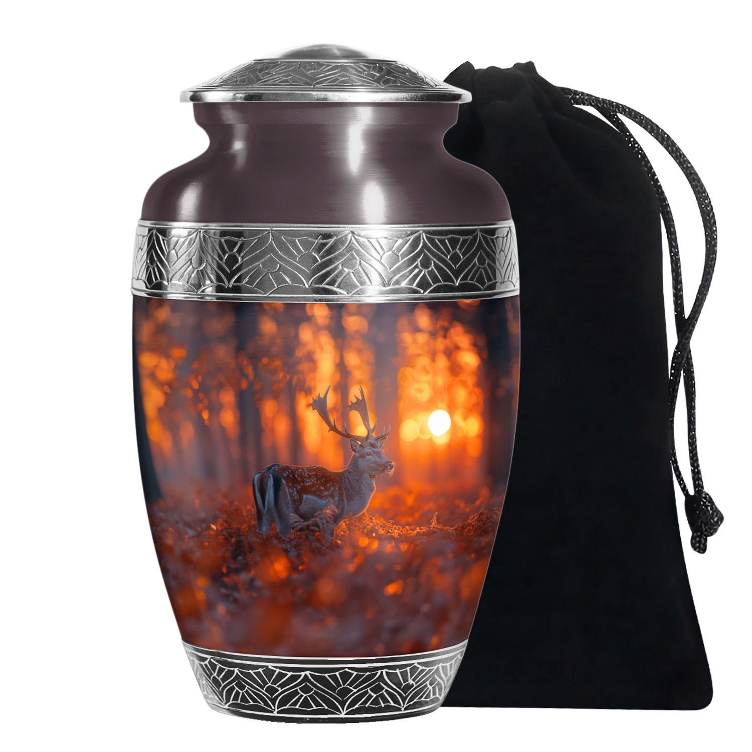 Brown Deer Cremation Urn for Ashes Adult Women & Men, Memorial Urn (10 Inch) Brown Deer Cremation Urn for Ashes Adult Women & Men, Memorial Urn (10 Inch)