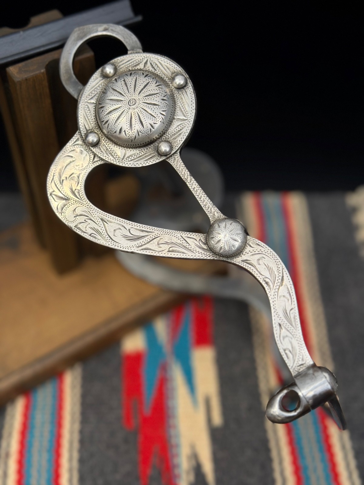 BEAUTIFUL Vintage Unmarked S-Shank Silver Overlaid Engraved Bit BEAUTIFUL Vintage Unmarked S-Shank Silver Overlaid Engraved Bit