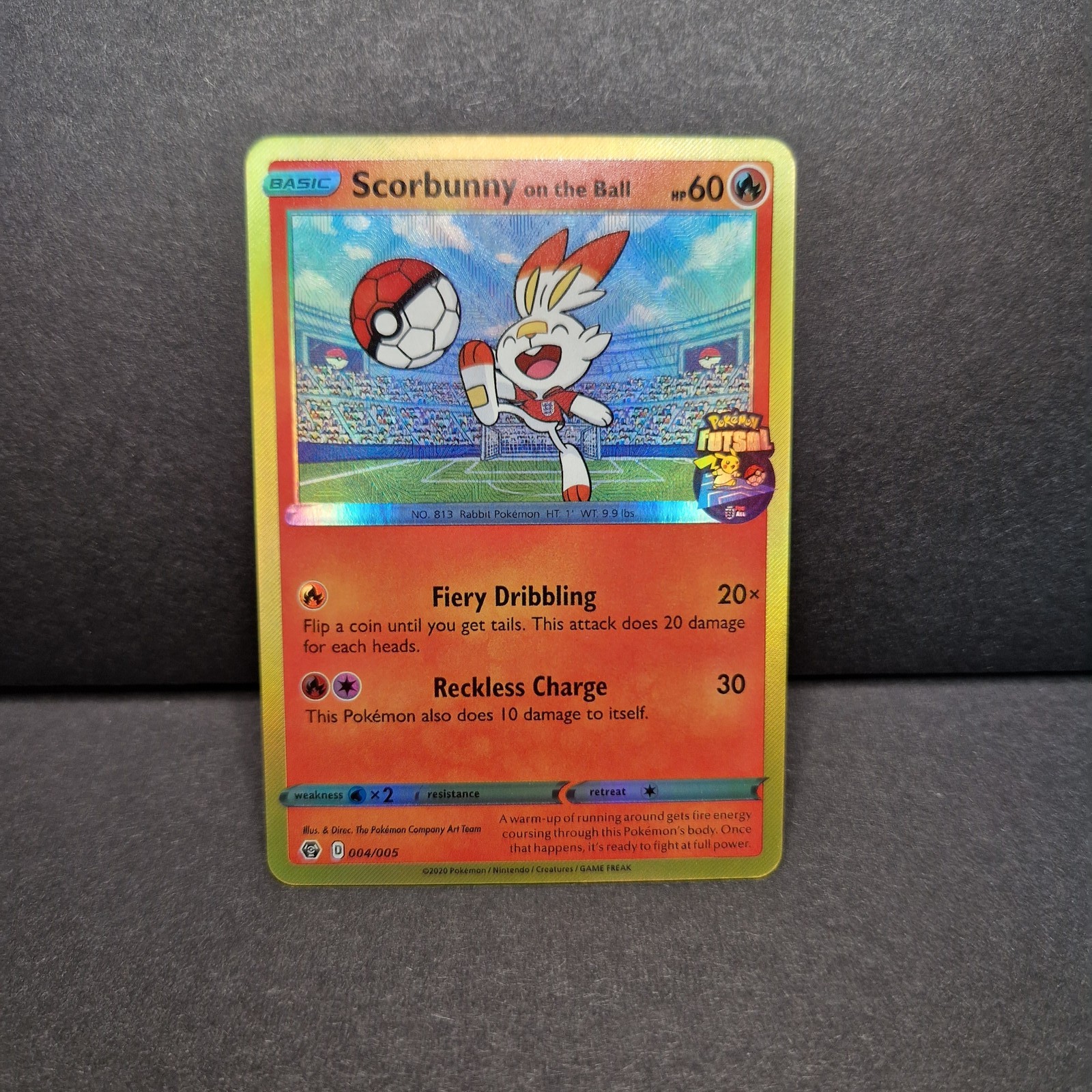 On the Ball Style Scorbunny Pokemon Football Promo Style Artwork Card On the Ball Style Scorbunny Pokemon Football Promo Style Artwork Card