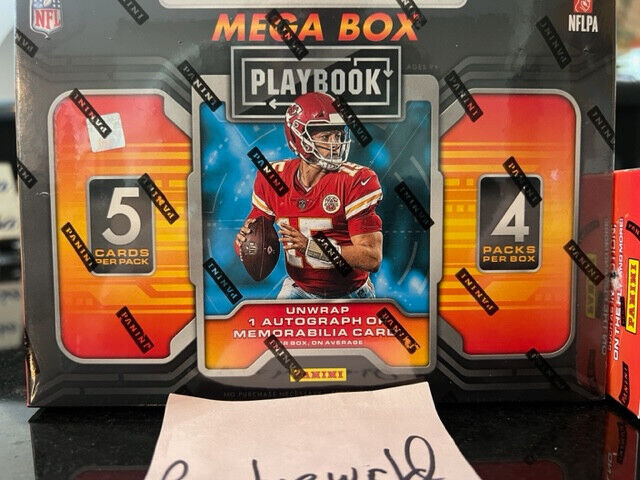 2021 NFL Panini Playbook MEGA BOX-One AUTOGRAPH or MEMORABILIA card Per Box-WOW