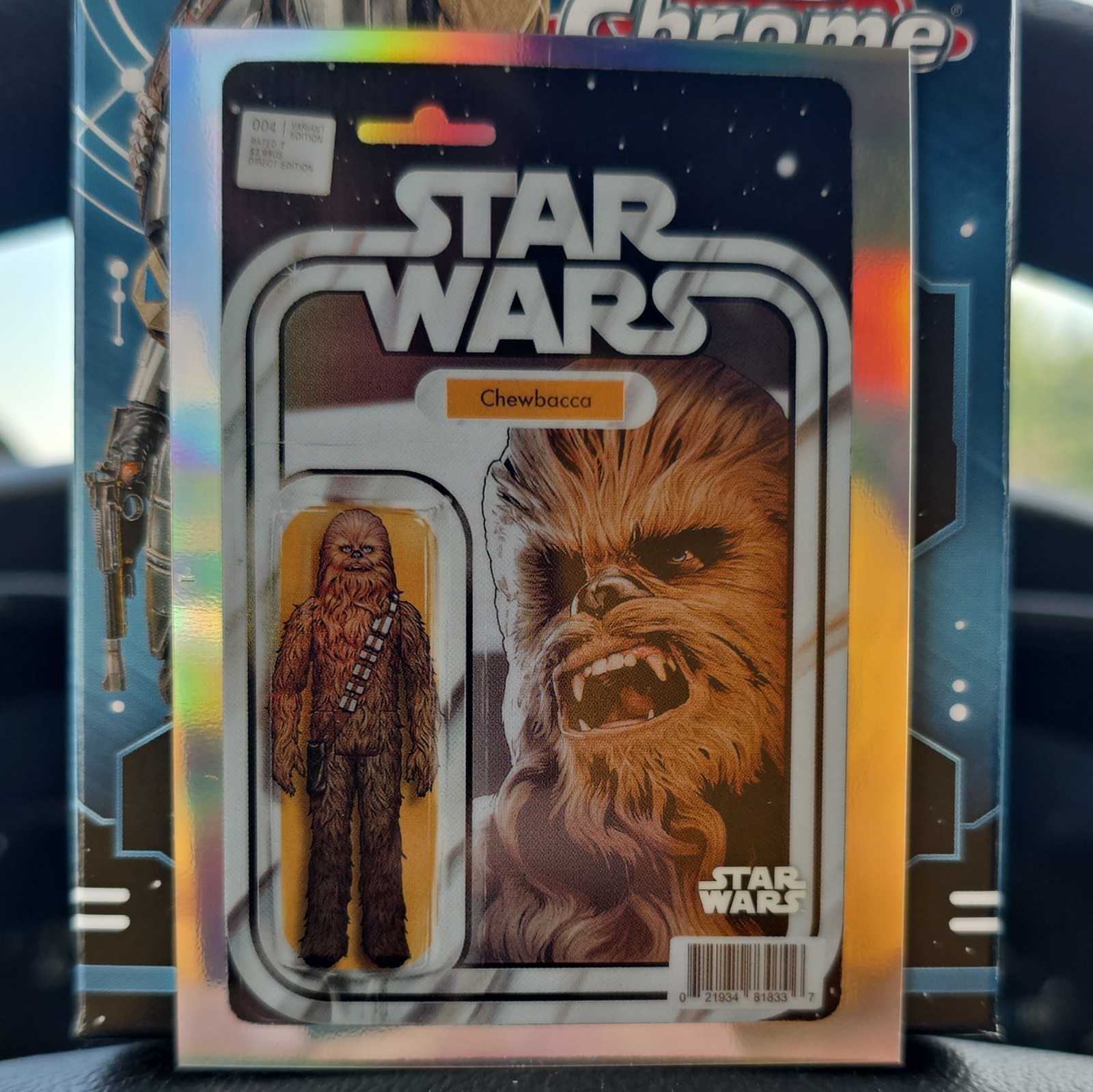 Topps 2026 Chrome Star Wars Chewbacca ComicFractor VC-17 Vintage Collection JTC Topps 2026 Chrome Star Wars Chewbacca ComicFractor VC-17 Vintage Collection JTC