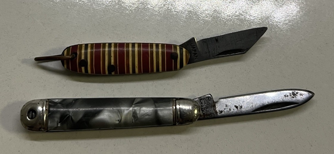 Vintage Richards Sheffield England Pen Pocket Knife Plus Japan Made Knife 1950s