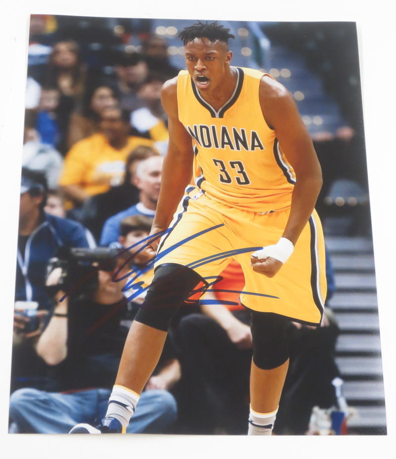 MYLES TURNER SIGNED 11X14 PHOTO INDIANA PACERS AUTHENTIC AUTOGRAPH TEXAS COA C