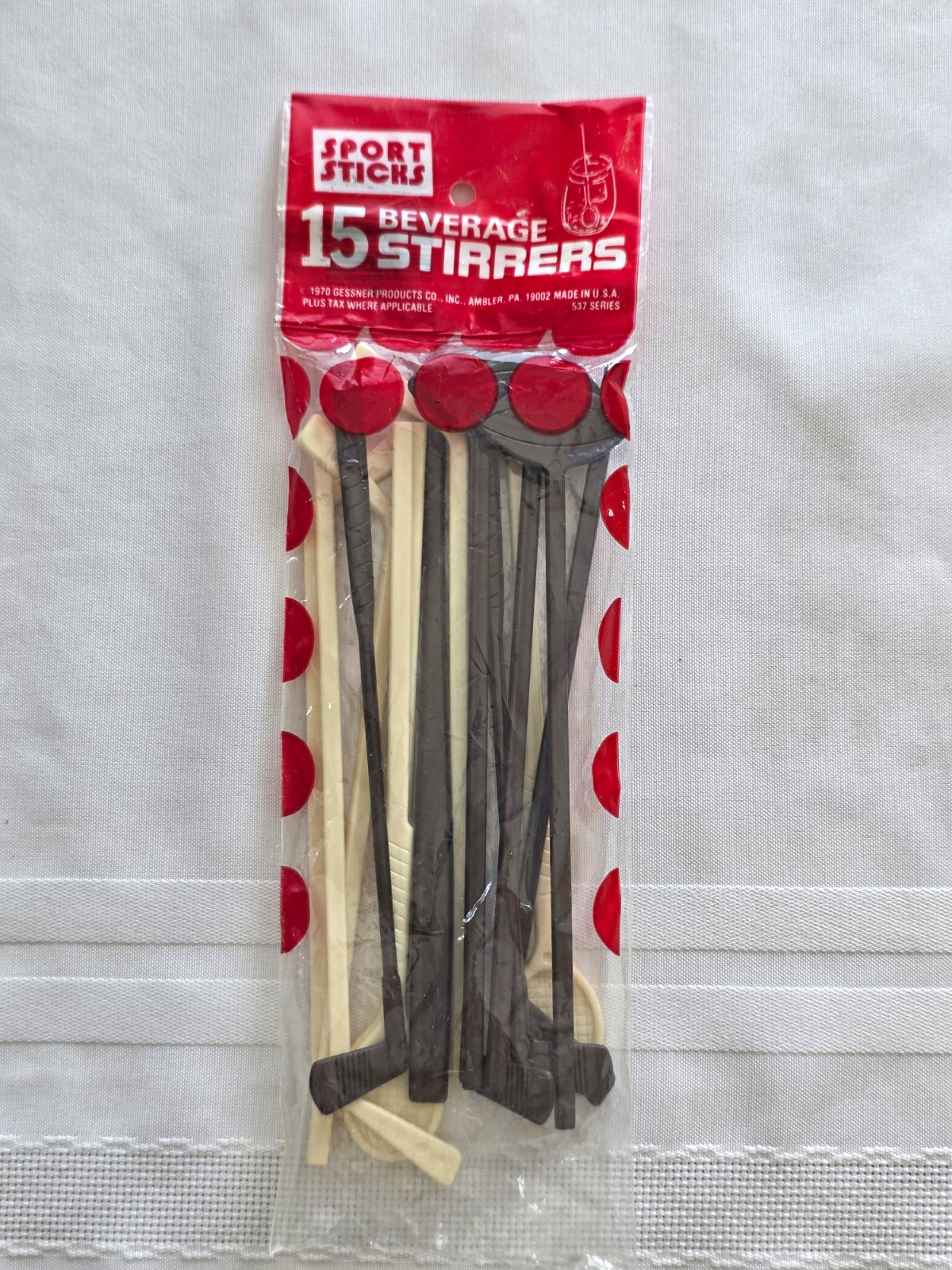 Vintage 1970 Gessner Sport Sticks Beverage Stirrers Golf Tennis Sealed 15pc NWT Vintage 1970 Gessner Sport Sticks Beverage Stirrers Golf Tennis Sealed 15pc NWT