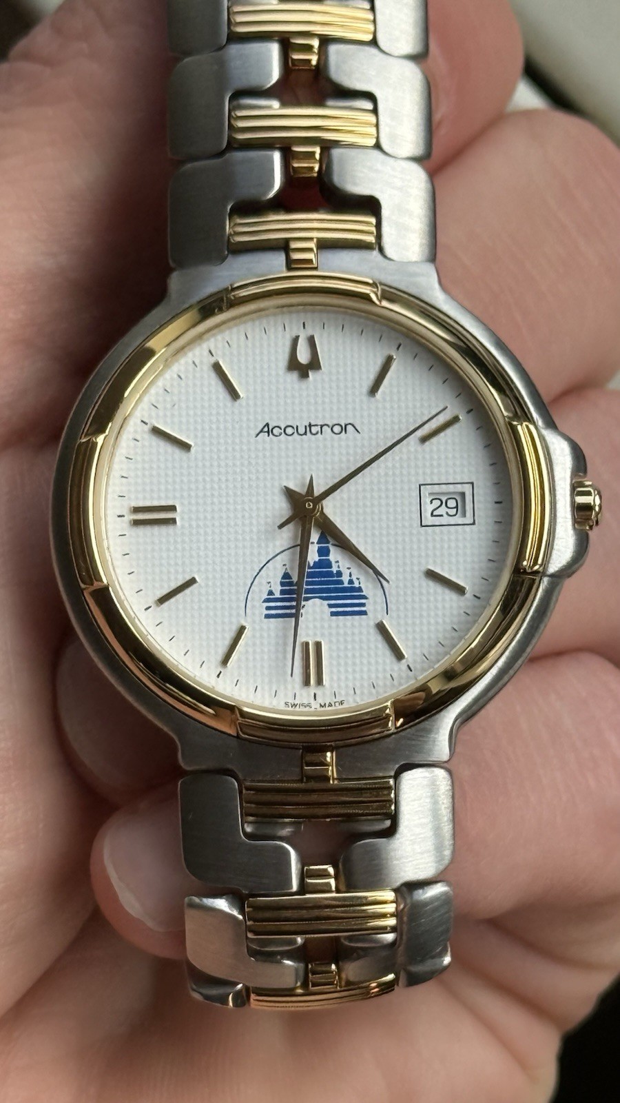 ‘95 Bulova Accutron Watch w/Cinderella Castle Originally for Disney Executives ‘95 Bulova Accutron Watch w/Cinderella Castle Originally for Disney Executives
