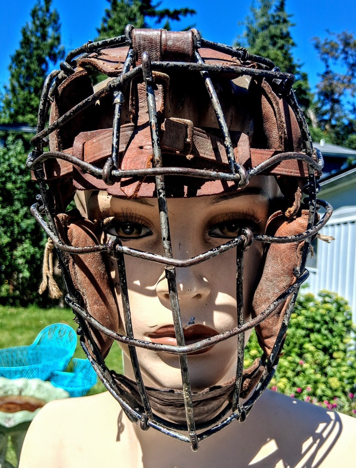 Antique Pre 1910 ? AJ Reacher ? BASEBALL CATCHERS MASK Hook & Loop Pre weld? Antique Pre 1910 ? AJ Reacher ? BASEBALL CATCHERS MASK Hook & Loop Pre weld?