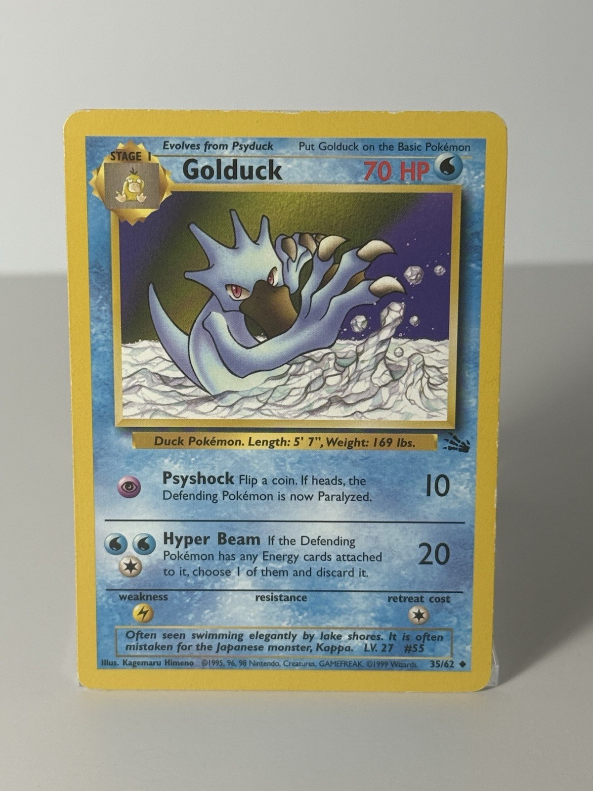 Pokemon Golduck 1999 Base Set Wizards 35/62 MP Pokemon Golduck 1999 Base Set Wizards 35/62 MP