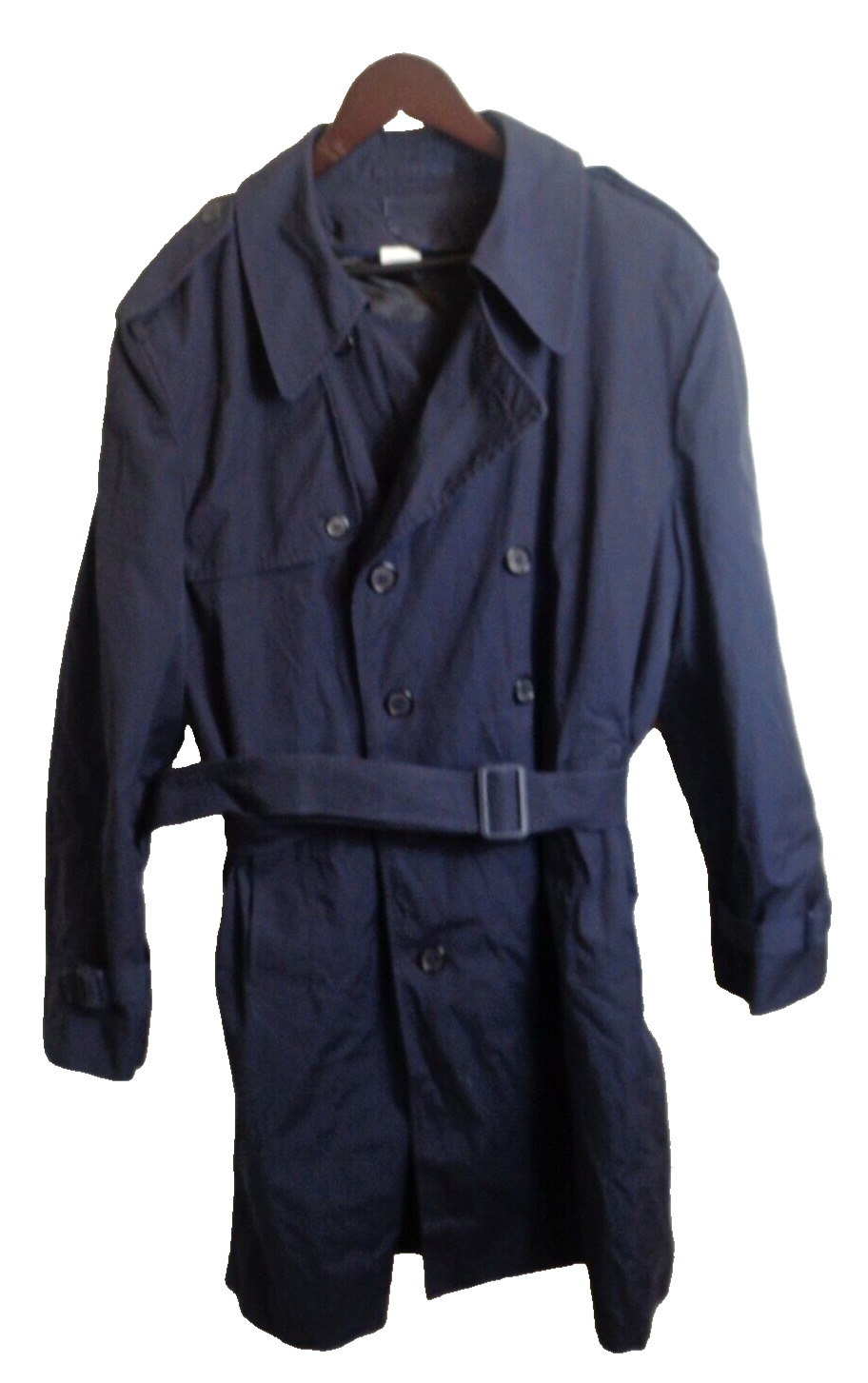 All Weather Military Trench Army  Blue 44R All Weather Coat W/ Removable Liner