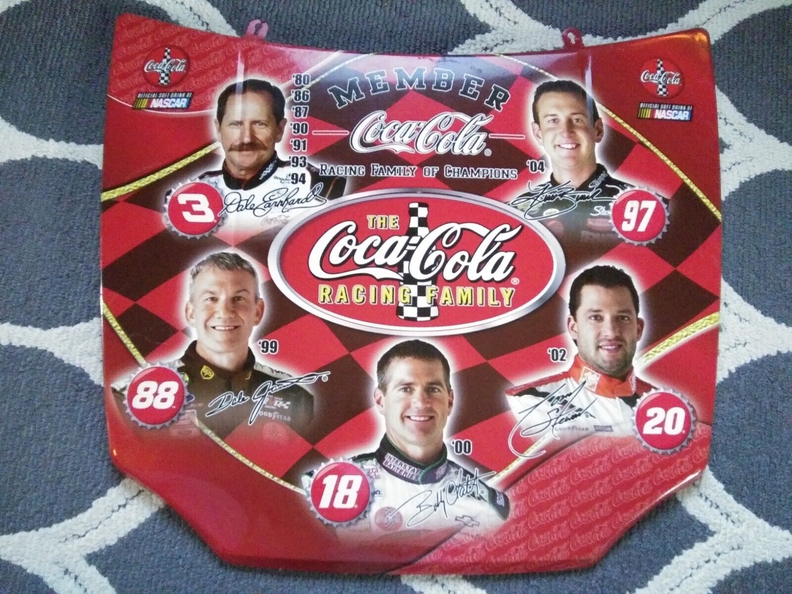Coca-Cola NASCAR Racing Champions Metal Sign