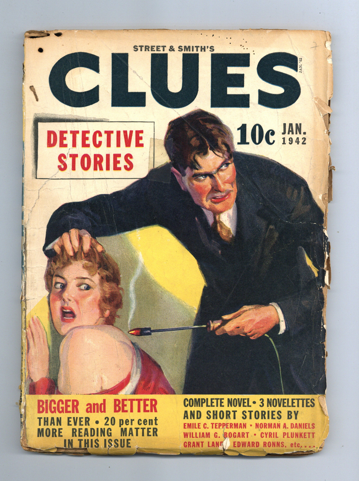 Clues Detective Stories Pulp Jan 1942 Vol. 45 #5 FR/GD 1.5