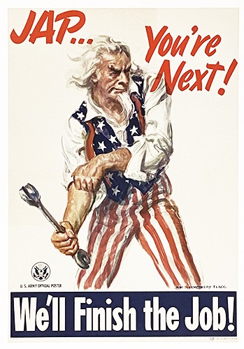 Original 1944 WWII US War Production Poster Jap...You're Next by James M Flagg Original 1944 WWII US War Production Poster Jap...You're Next by James M Flagg