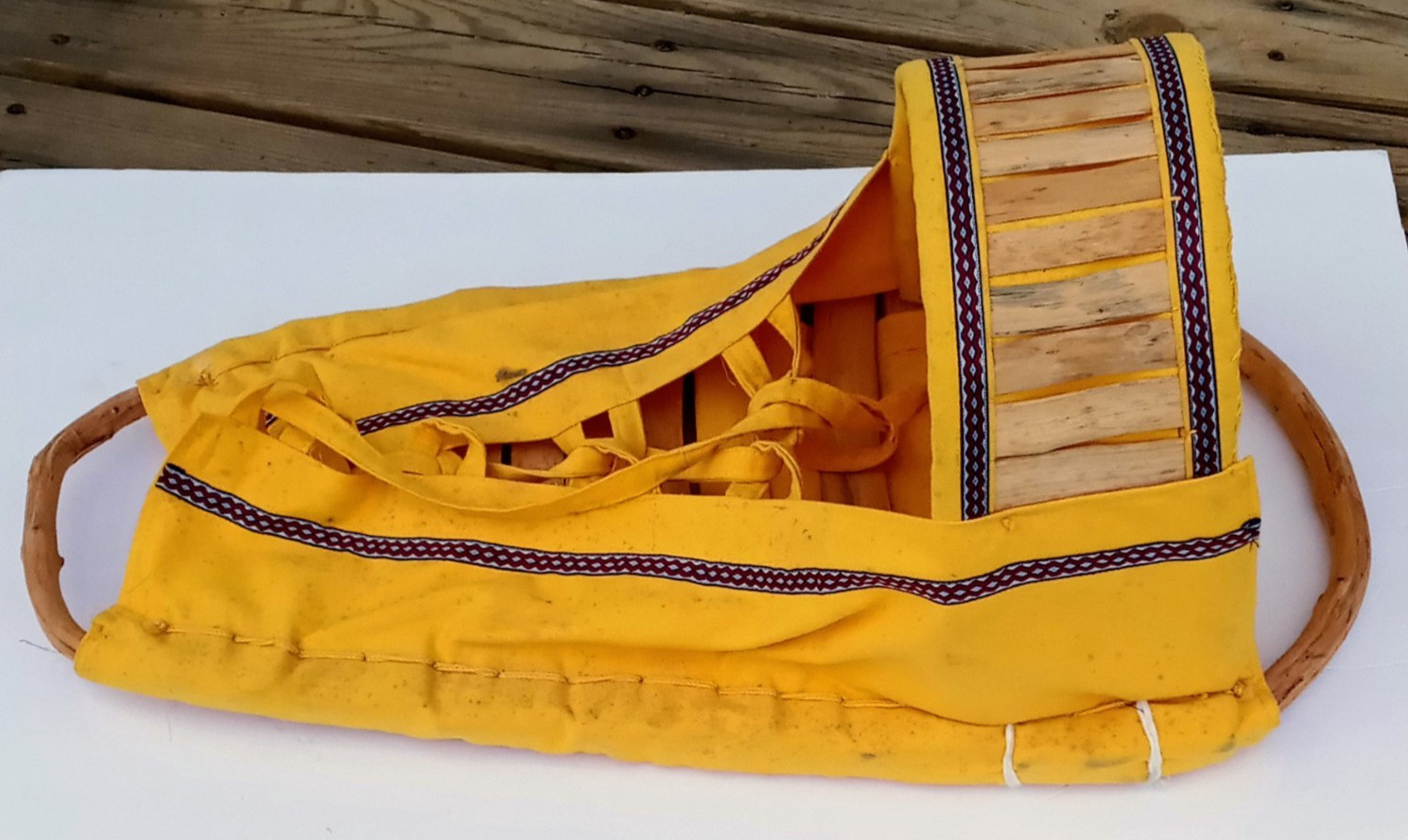 VTG Native American White River Western Apache Arizona Handmade Cradle Board VTG Native American White River Western Apache Arizona Handmade Cradle Board