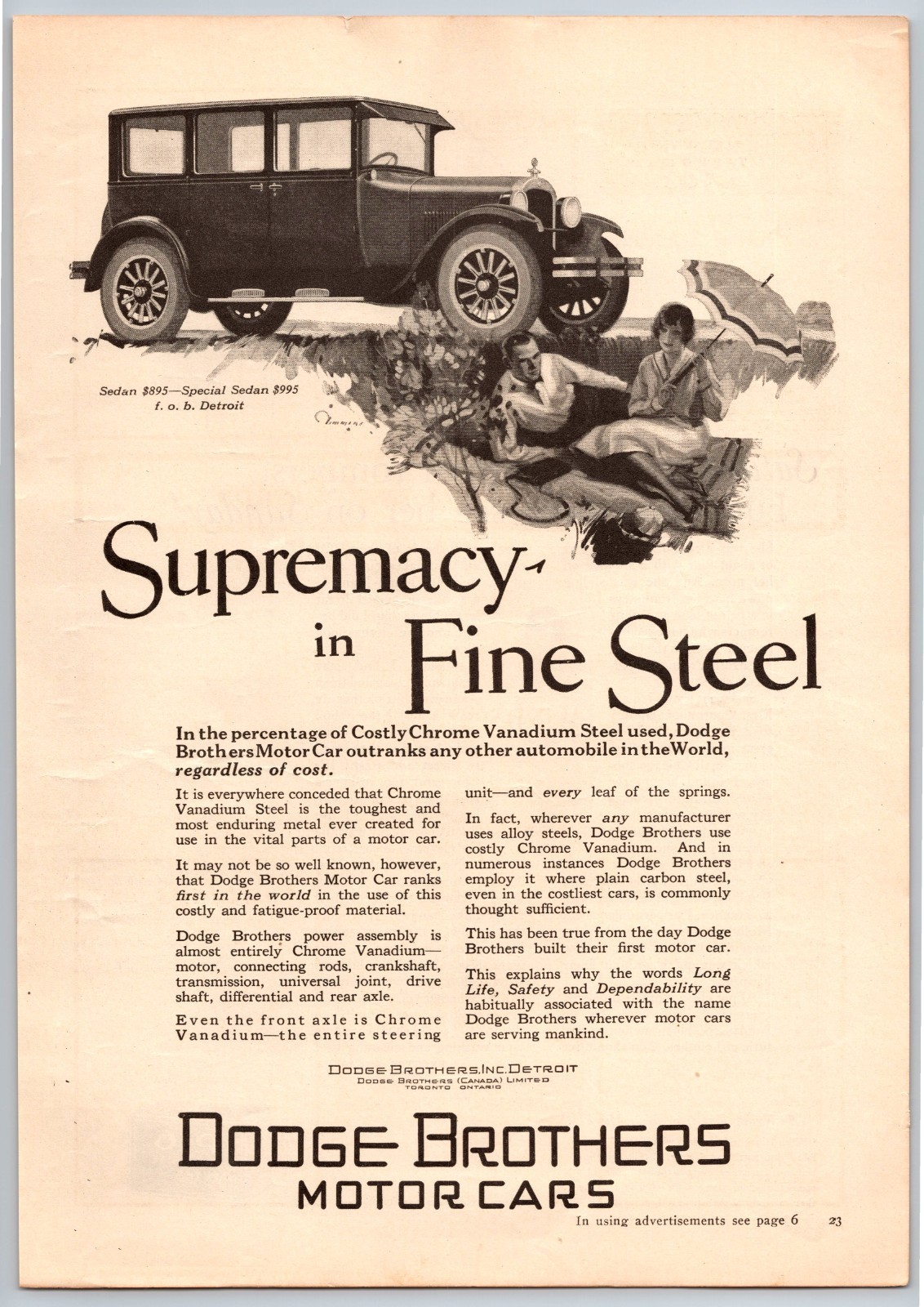 Vintage 1929, Dodge Brothers, Sedan, Auto, Automobile, Car 20's Print Ad