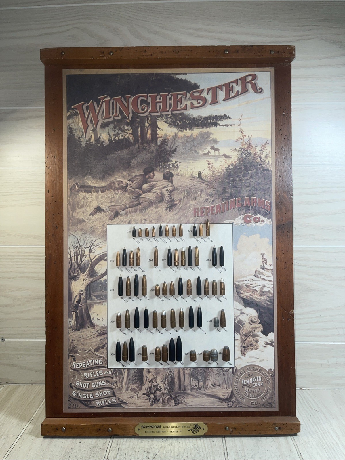 Vintage Winchester Limited Edition Rifle Bullet Board 1997 Series #1 Wall Decor Vintage Winchester Limited Edition Rifle Bullet Board 1997 Series #1 Wall Decor