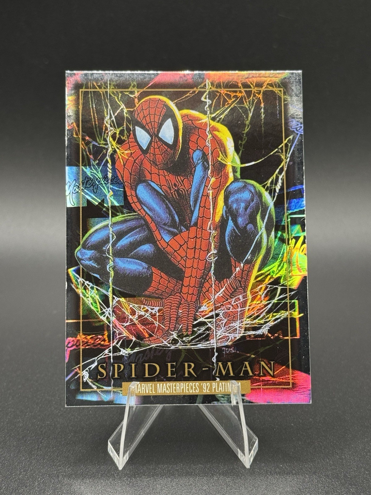 2024 Marvel Masterpieces \'92 Platinum Spider-Man #87 Holofoil Sp5y 2024 Marvel Masterpieces \'92 Platinum Spider-Man #87 Holofoil Sp5y