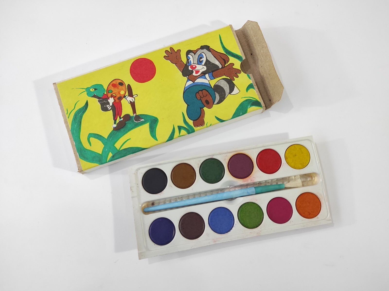 Children's watercolor paints, post-soviet early 1990s Children's watercolor paints, post-soviet early 1990s
