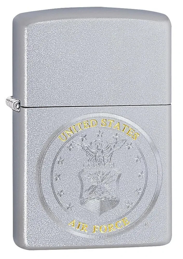 Zippo U.S. Air Force Pocket Emblem Satin Chrome 49147 Zippo U.S. Air Force Pocket Emblem Satin Chrome 49147