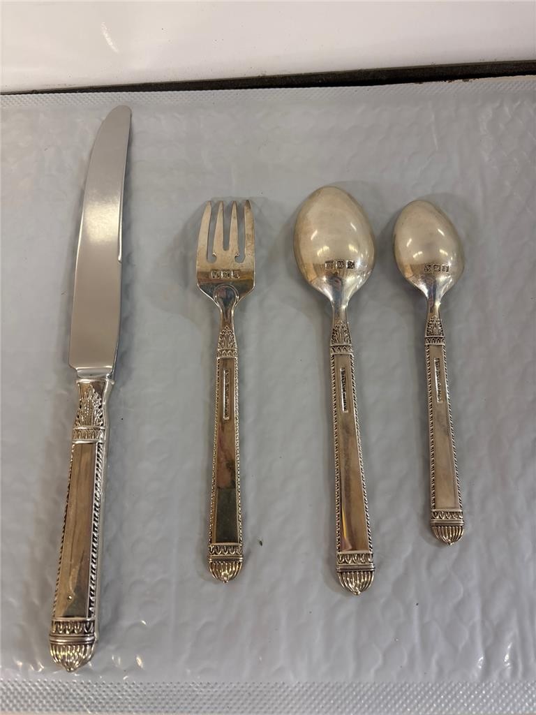 VERA WANG BYZANTIUM Sterling 4 Piece Flatware Set