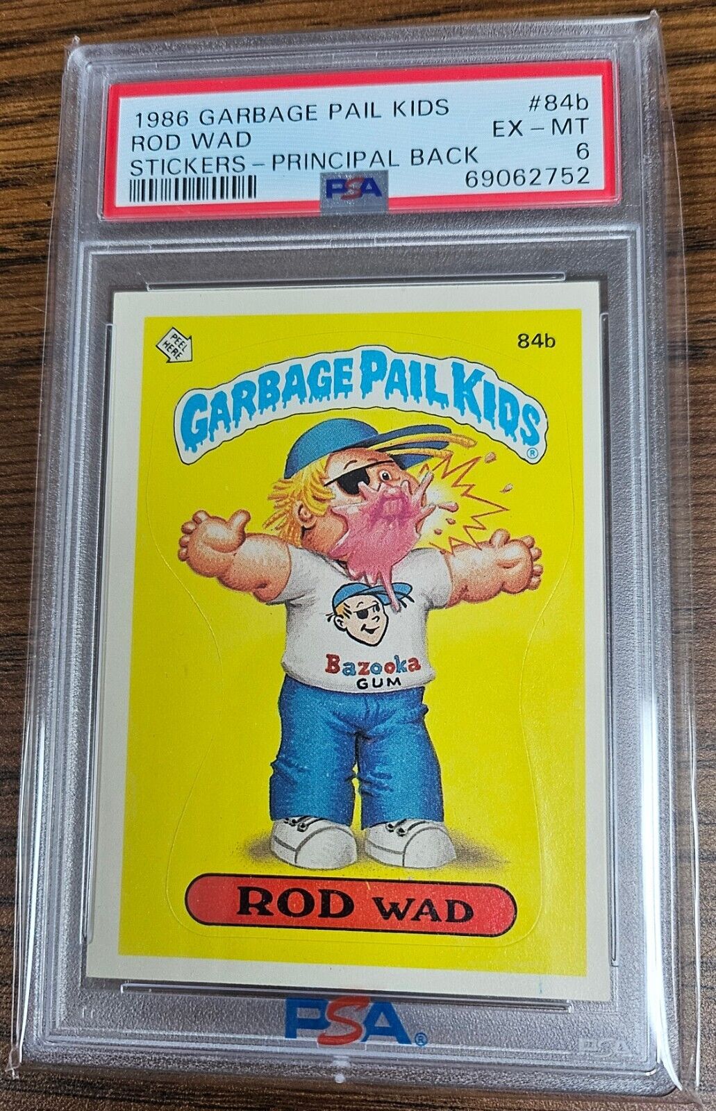 1986 Topps Garbage Pail Kids GPK Series 3 OS3 #95a Rod Wad PSA 6 EX-MT