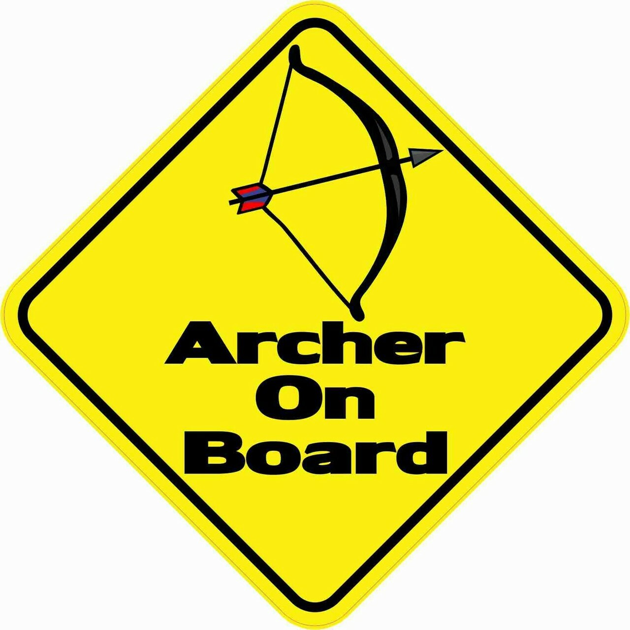 5in x 5in Archer On Board Magnet Car Truck Vehicle Magnetic Sign