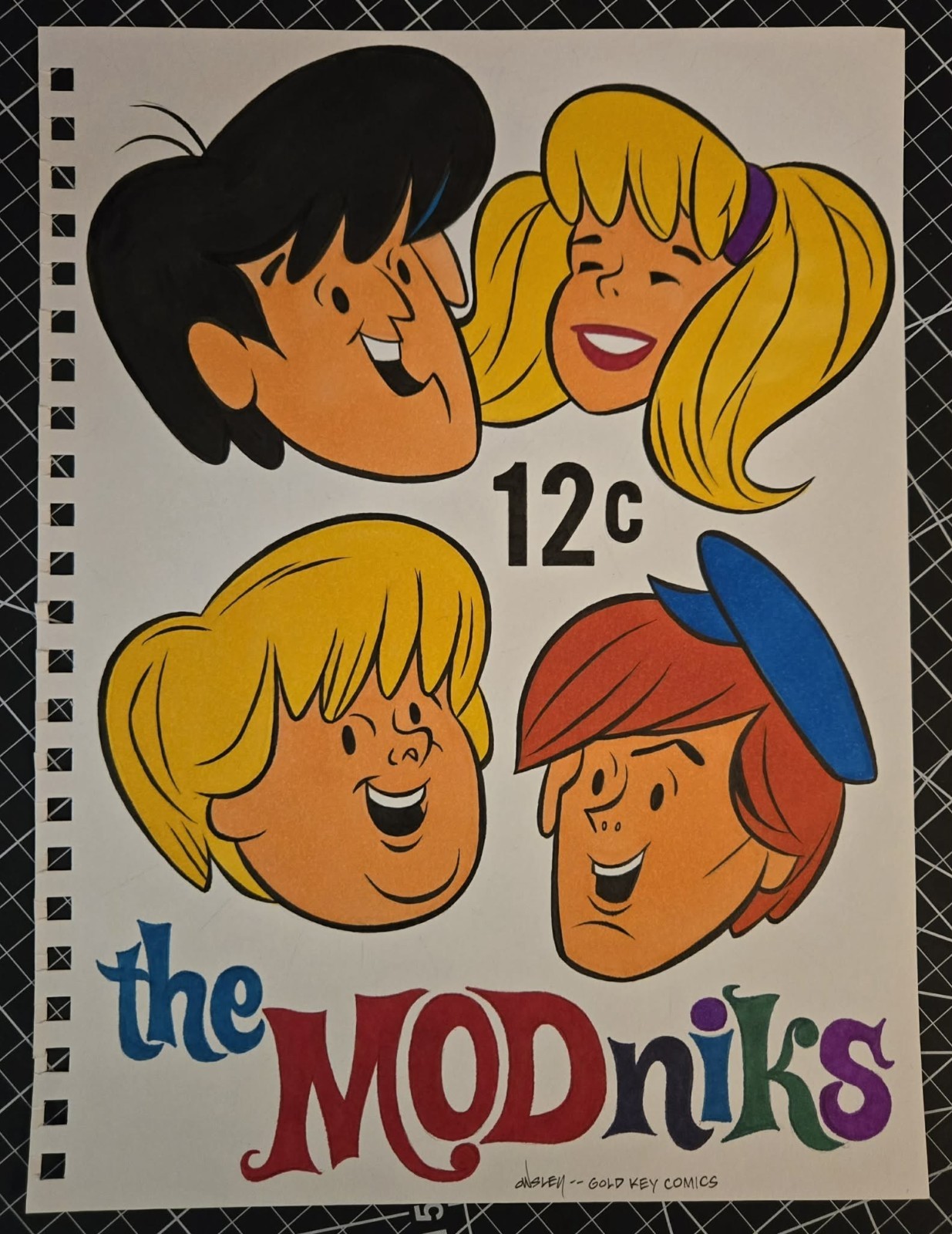 THE MODNIKS 9x12 SKETCHBOOK ORIGINAL ART GOLD KEY COMICS By PATRICK OWSLEY THE MODNIKS 9x12 SKETCHBOOK ORIGINAL ART GOLD KEY COMICS By PATRICK OWSLEY
