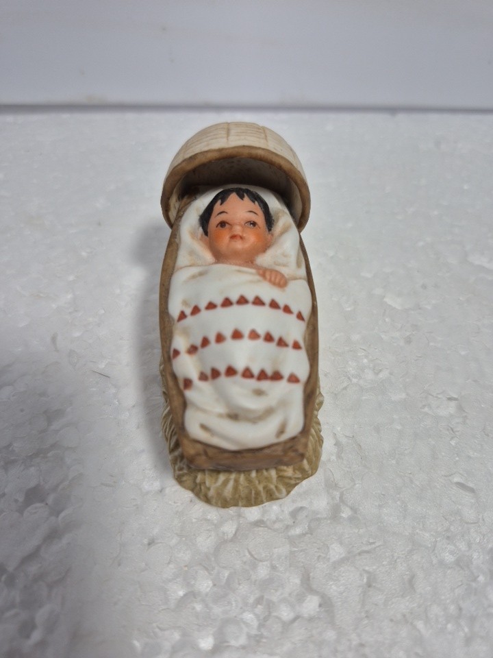 Vintage 1985 Gregory Perillo Sagebrush Kids Native American Nativity Baby 