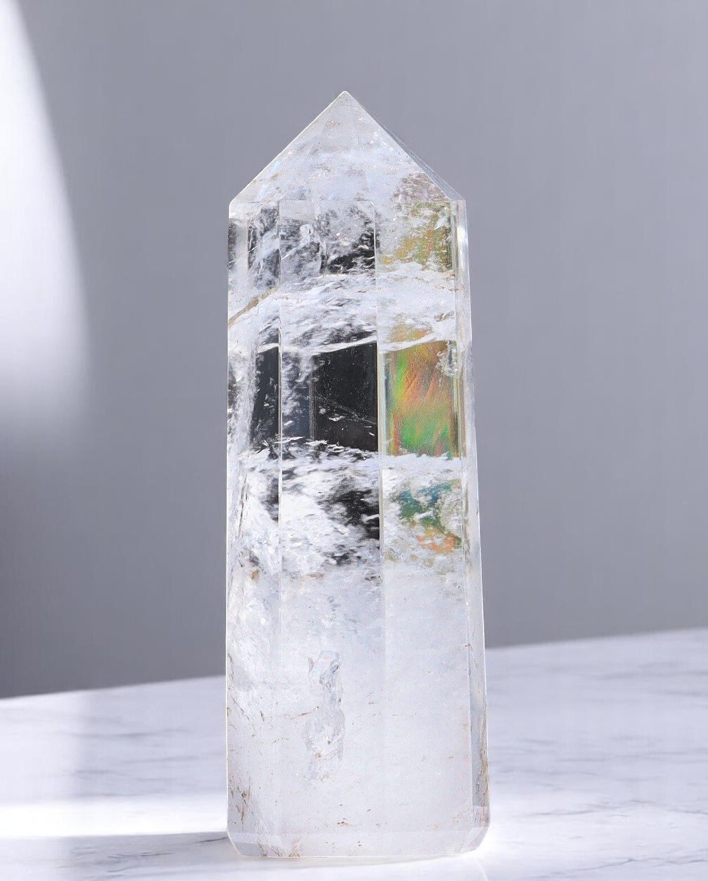 Large 8 Faceted Clear Crystal Quartz Obelisk Tower Handmade Crystal Home Decor Large 8 Faceted Clear Crystal Quartz Obelisk Tower Handmade Crystal Home Decor