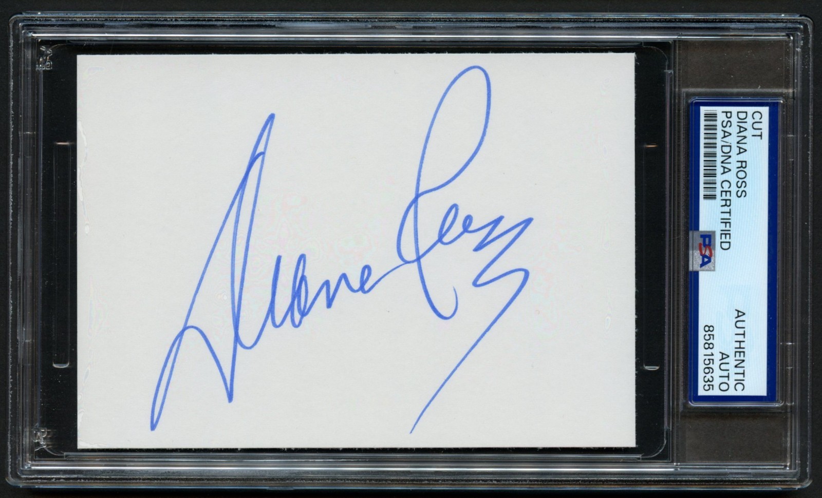 Diana Ross signed autograph 3.5x5 Cut Singer The Supremes RC PSA Slabbed Diana Ross signed autograph 3.5x5 Cut Singer The Supremes RC PSA Slabbed