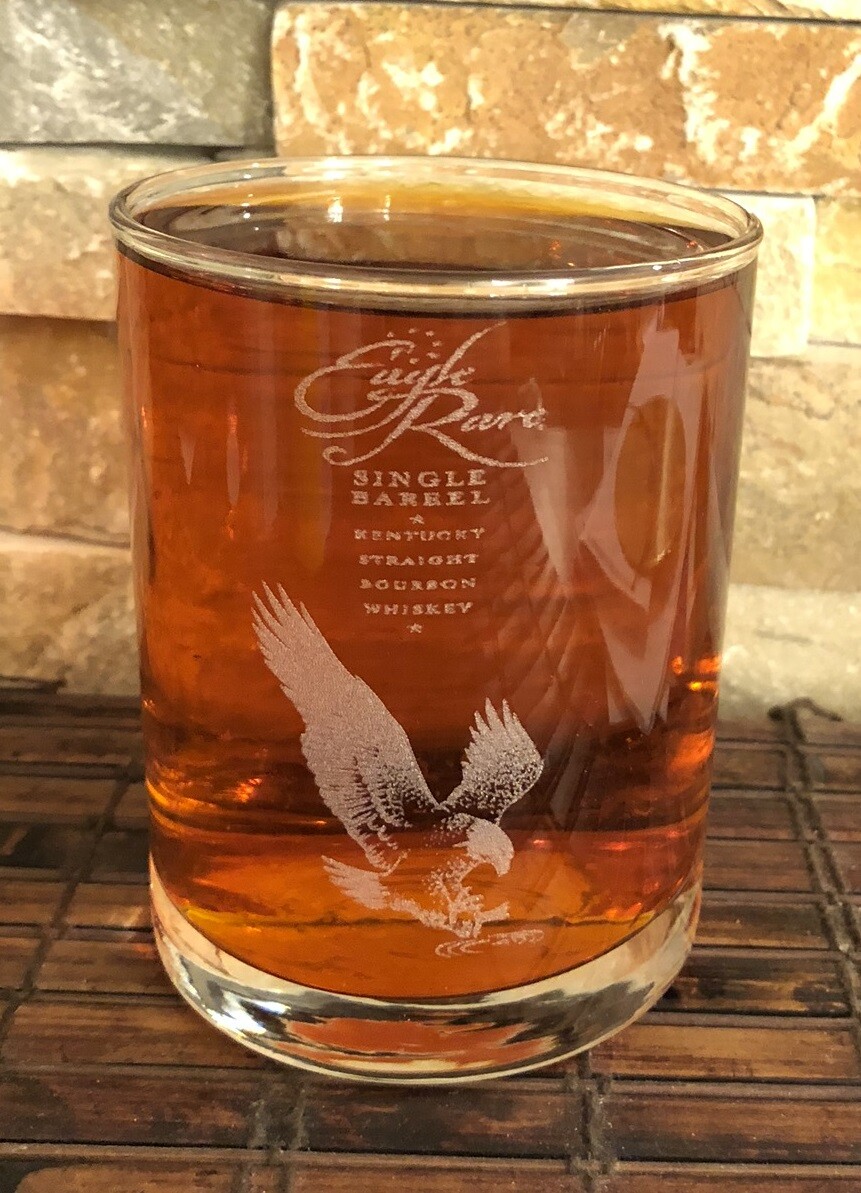 EAGLE RARE 10 YEAR OLD KENTUCKY STRAIGHT BOURBON Collectible Whiskey Glass EAGLE RARE 10 YEAR OLD KENTUCKY STRAIGHT BOURBON Collectible Whiskey Glass