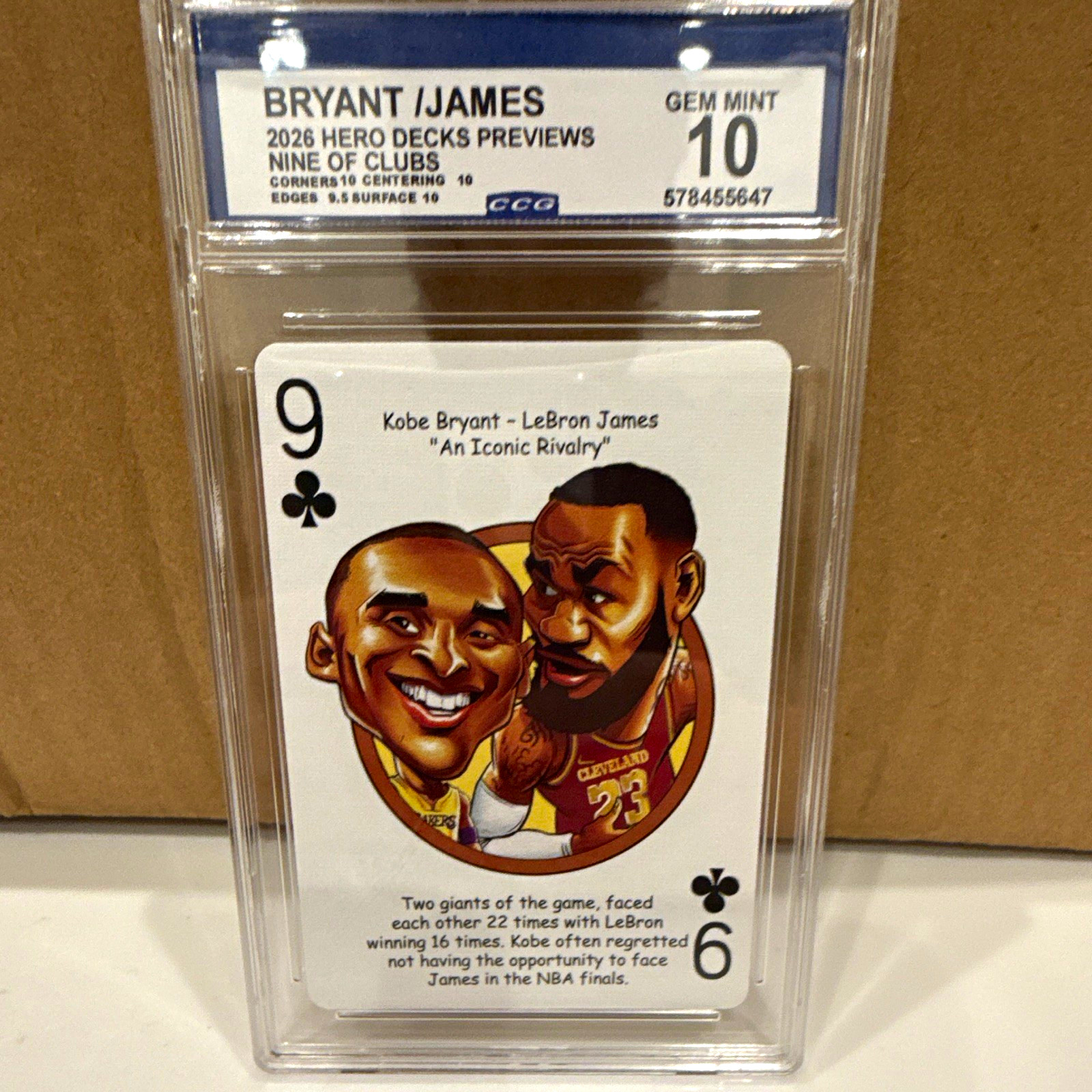 Hero Decks Bryant/James 2026 Nine of Clubs Sports Modern Card Hero Decks Bryant/James 2026 Nine of Clubs Sports Modern Card