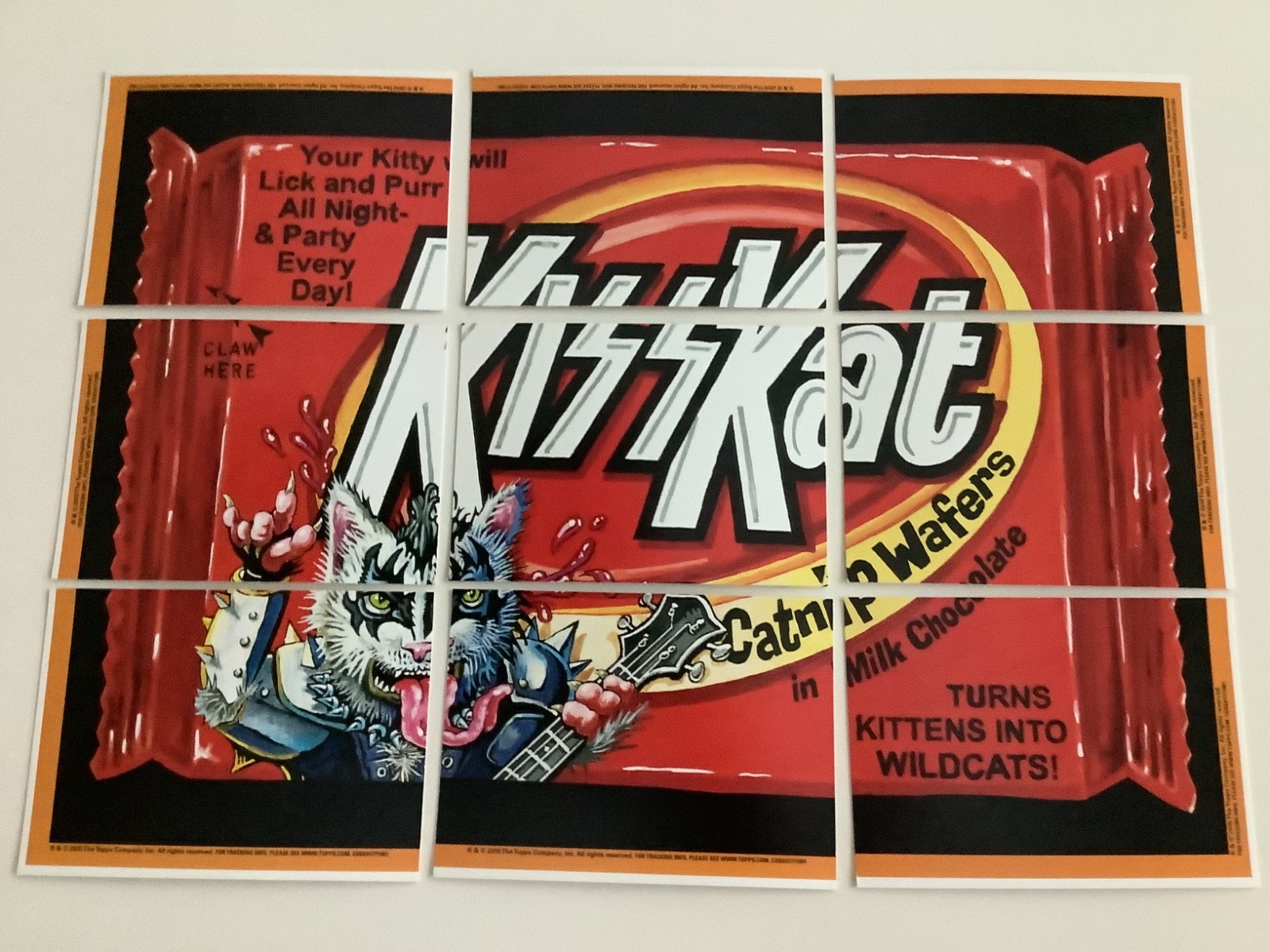 KISS KAT ROCK BAND PUZZLE 9 CARD 2010 TOPPS WACKY PACKAGES, GENE SIMMONS CAT NM KISS KAT ROCK BAND PUZZLE 9 CARD 2010 TOPPS WACKY PACKAGES, GENE SIMMONS CAT NM