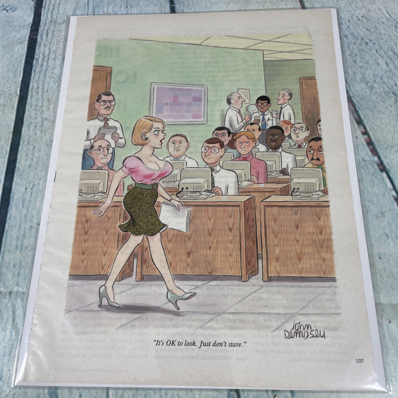 1996 Sexy Adult Cartoon Don't Stare Vtg Print Ad/Poster Pinup Art Magazine Page 1996 Sexy Adult Cartoon Don't Stare Vtg Print Ad/Poster Pinup Art Magazine Page